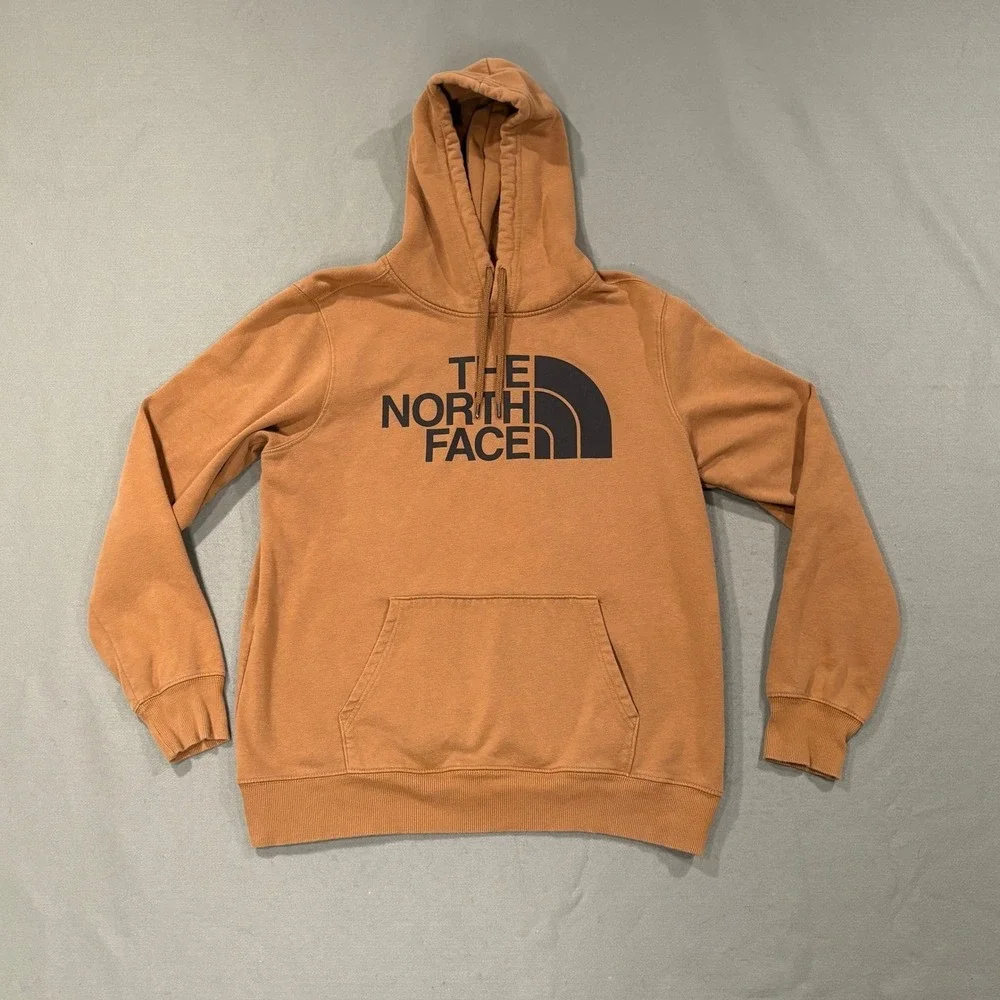 The‎ North Face Hoodie Mens Large Brown Pullover Fleece Hooded Graphic Logo